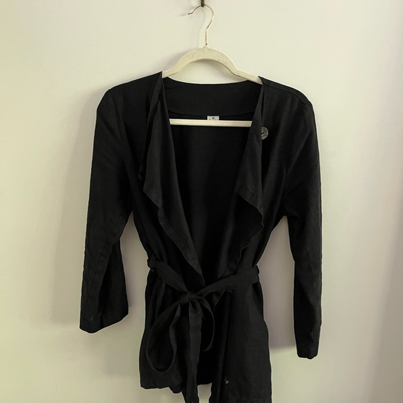 Black linen cardigan - 100% linen - Picture 5 of 7